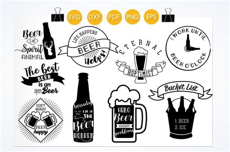beer svg bundle cutting files svg dxf  eps png  prettycuttables thehungryjpeg