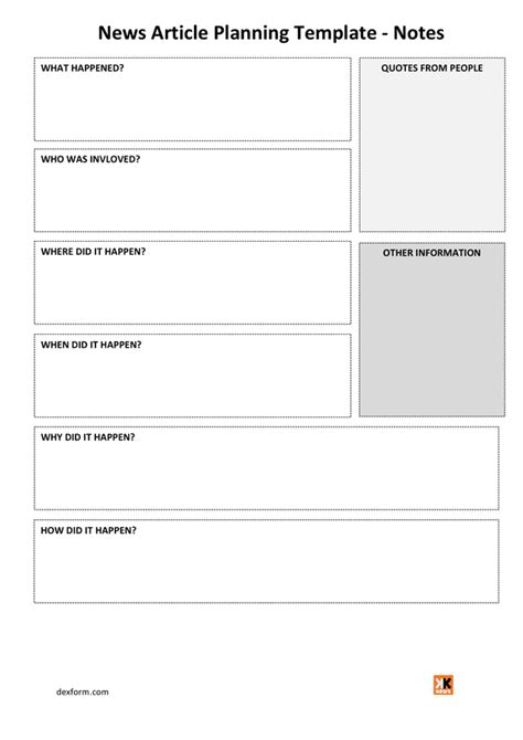 newspaper article template   documents   word