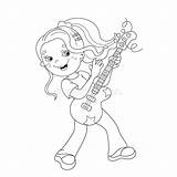 Tecknad Spelar Entwurf Farbton Gitarre Spielend Färga Gitarren Dragspel Signup 3ab561 Getbutton sketch template