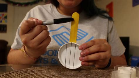 diy mini banjo ms aracelis crafts youtube