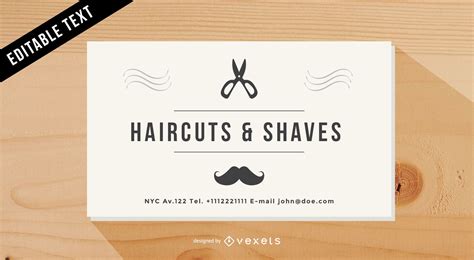 vintage barber shop business card vector