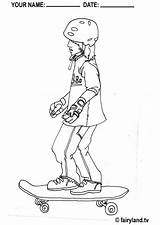 Skateboarden Malvorlage sketch template