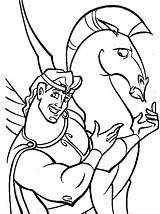 Colorare Ercole Pegaso Coloring Pegasus Hercules sketch template