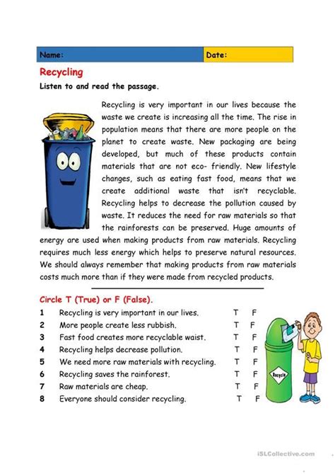 recycling english teaching materials reading comprehension reading