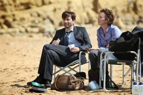 photos david tennant on the set of broadchurch