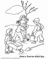 Coloring Pages Planting Arbor Trees Tree Plant Drawing Children Sheet Care Getdrawings Drawings Popular Print sketch template