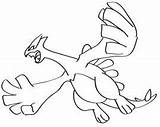 Pokemon Lugia Coloring Pages Drawing Mew Draw Getdrawings Getcolorings sketch template
