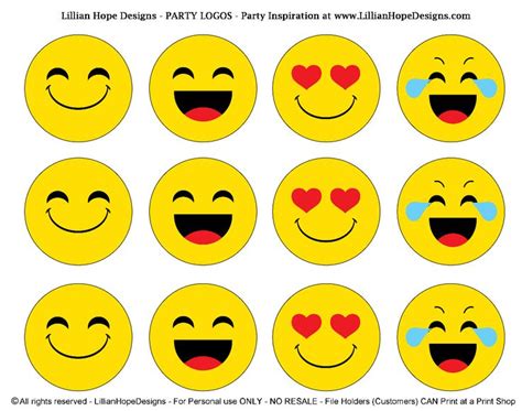 emoji printables images  pinterest  birthday birthday