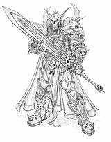 Knight Death Elf Night Warcraft Lich King Wrath Characters Character Concept Fantasy Game Visit Artwork sketch template