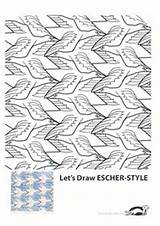 Escher Print Printables Coloring Krokotak Kids Pages Fish Mc Printable Bird Tessellations Template Tessellation sketch template