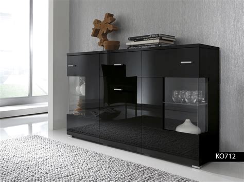 Madia ingresso al miglior prezzo. Credenza funzionale KO712 madia moderna, mobile soggiorno nero - Arredions