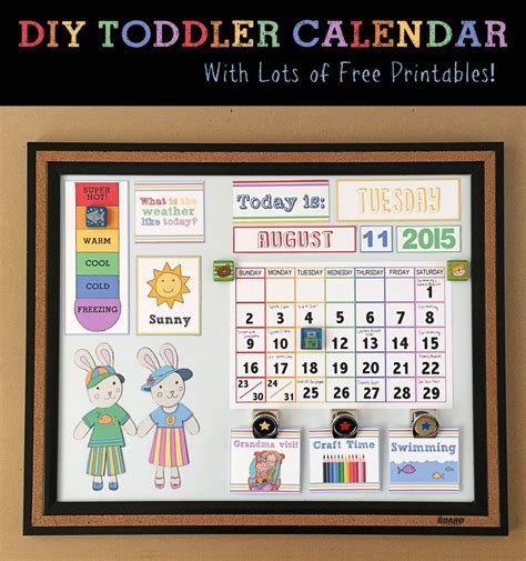 diy toddler calendar  lots   printables toddler calendar