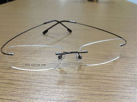 rimless titanium alloy unisex prescription eyeglass frames lightweight