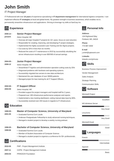 project manager resume  samples examples format resume