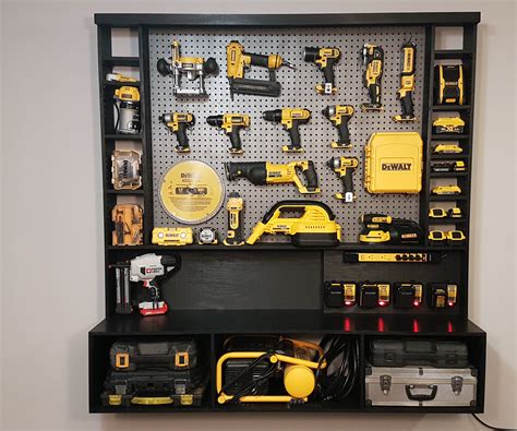 diy power tool storage  charging station  steps