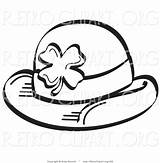 Hat Coloring Clipart Retro St Clover Nortnik Andy Paddy Buy Paddys Retroclipart sketch template