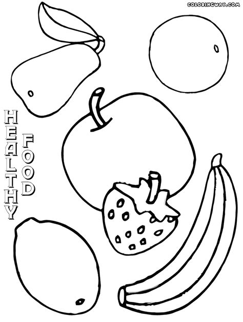 healthy food coloring pages coloring pages    print