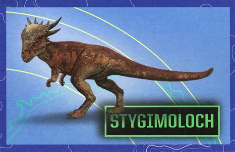 The Stygimoloch Dinosaur Card From The Book Jurassic World Fallen