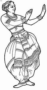 Coloring Pages Dance Odissi Classical Colouring India Clipart Dances Folk Orissa Drawing Outline Adult Kids Bra Books Book Dancing 4to40 sketch template