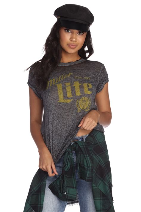 charcoal miller lite graphic tee fashion clothes for women clothes