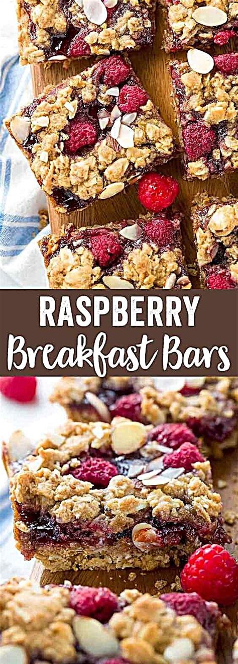 homemade raspberry breakfast bars recipe    images