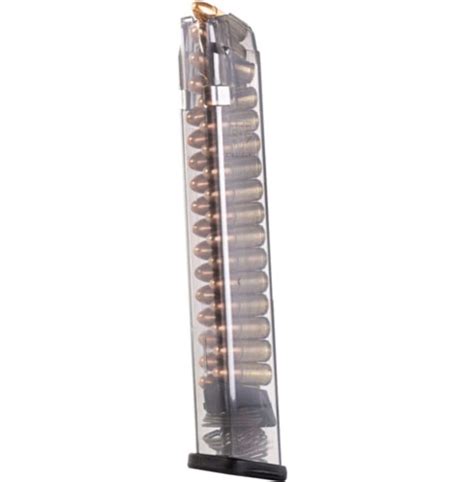 ets mm  glock magazine clear locked loaded limited