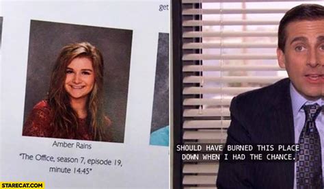 Yearbook Quote The Office Season 7 Episode 19 Minute 14 45 Should