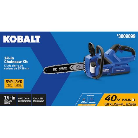 Kobalt Gen4 40 Volt 14 In Brushless Cordless Electric Chainsaw 4 Ah