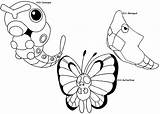 Pokemon Caterpie Coloring Pages Butterfree Evolution Infernape Print Color Getdrawings Printable Kids Getcolorings Collection Deviantart Dialga sketch template