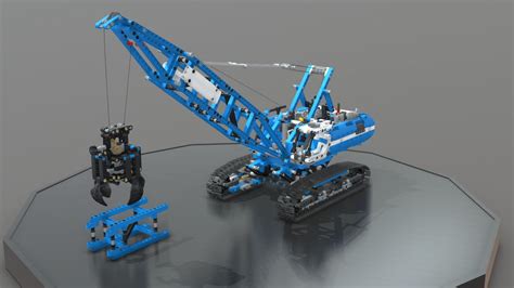 lego technic  crawler crane  model  pgsimulation atlama ae sketchfab