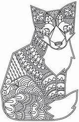 Coloring Pages Fox Color Adults Therapy Designs Foxes Printables Face Books sketch template