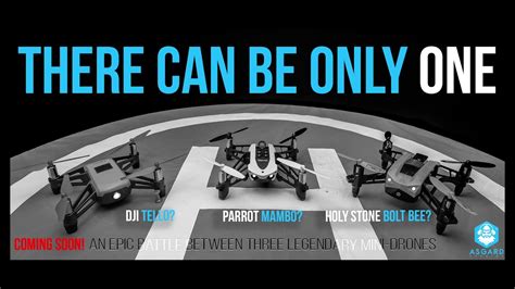 coming  shootout top  mini drones battle dji tello parrot mambo  holy stone bolt