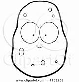 Potato Outlined Clipart Coloring Eyed Big Character Drawing Cartoon Cory Thoman Vector Getdrawings 2021 sketch template