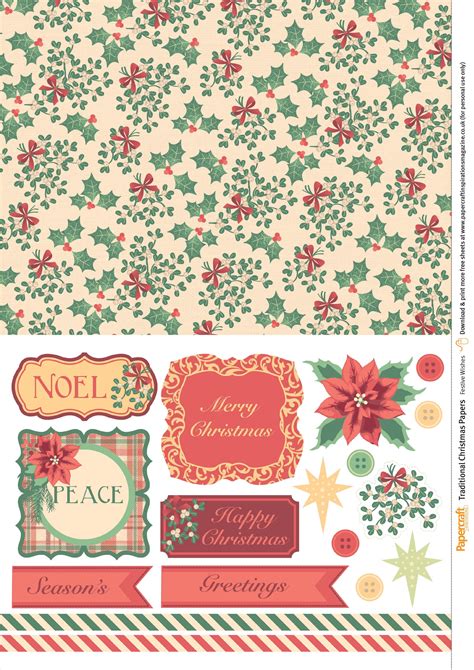 traditional christmas  papers  papercraft inspirations