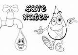 Save Drawing Water Conservation Sketch Poster Coloring Pages Gun Drawings Class Slogan Getdrawings Paintingvalley School sketch template