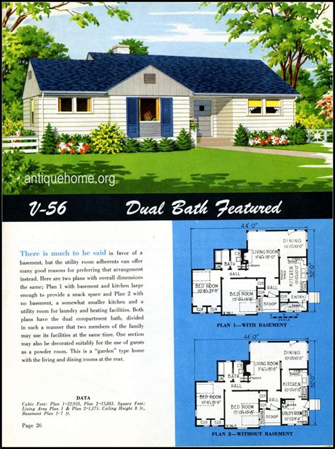 ranch style homes  national plan service  antiquehomeorg vintage house plans