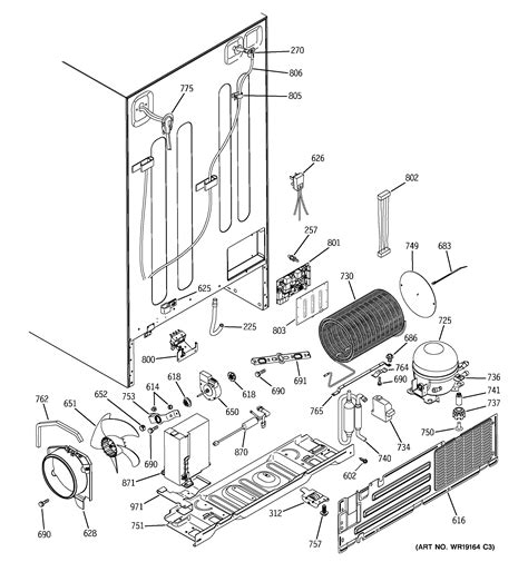ge refrigerator parts schematic