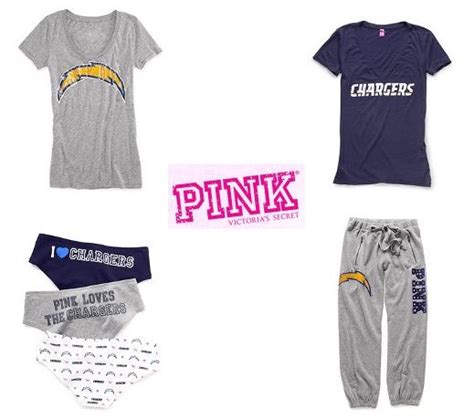 victoria secrets pink brand love the nfl collection go chargers