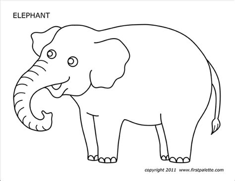 elephant  printable templates coloring pages firstpalettecom