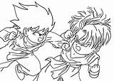 Goten Dbz Colorir Goku Coloriage Gohan Ausmalbilder Buu Clous 4kids Dragonball Bubakids Trunks sketch template