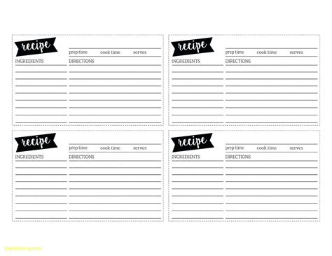 recipe card template  word  cards design templates