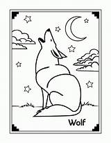 Wolf Coloring Pages Kids Printable Animal Print Wolves Cute Sheets Face Moon Wild Mandala Colouring Adult Animals Books Popular Cat sketch template