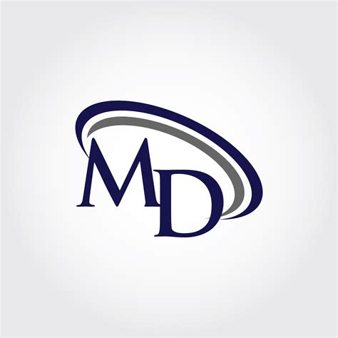 monogram md logo design  vectorseller thehungryjpeg