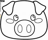 Pig Mascaras Coloring Animais Rostos Masques Máscaras sketch template