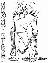 Rider Ghost Coloring Pages Ghostrider sketch template