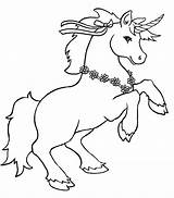 Unicorn Coloring Pages Unicorns Color Printable Kids Cute Print Necklace Children Cartoon Flower Book Printables Animals Group Activity Azcoloring Animal sketch template