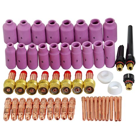tig gas lens collet body consumables kit fit wp    tig welding torch pcs america alloy