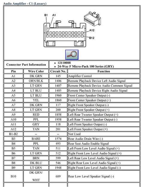 chevy tahoe bose stereo wiring diagram