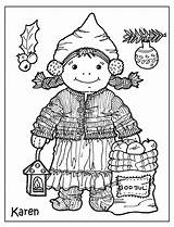 Bella Christmas Susie Postcards Colour Og Farvelægge Til Printe Julekort Print Kravlenisser Cutouts Karens sketch template