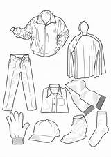 Coloring Clothing sketch template